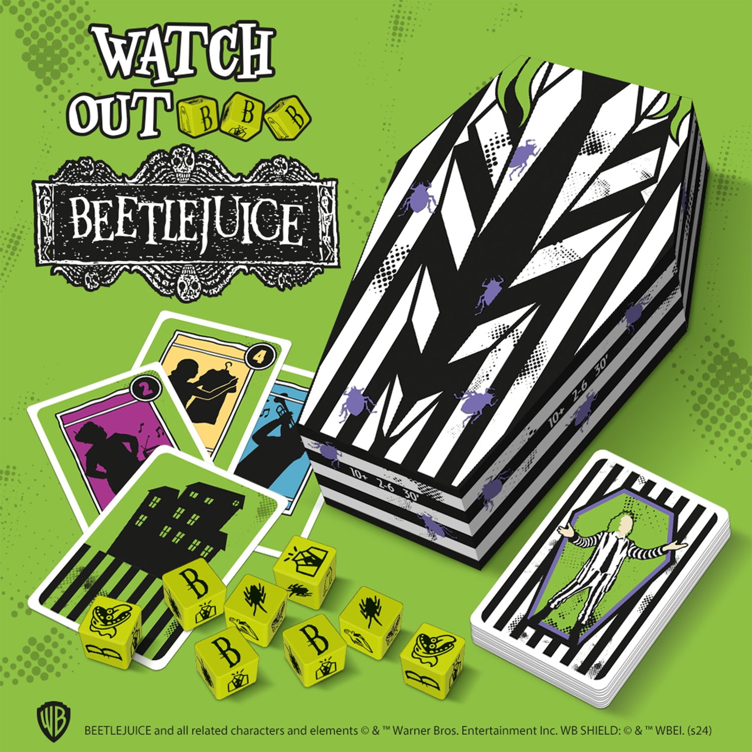 Watch Out Beetlejuice Dice Game for Ages 10 and up, from Asmodee