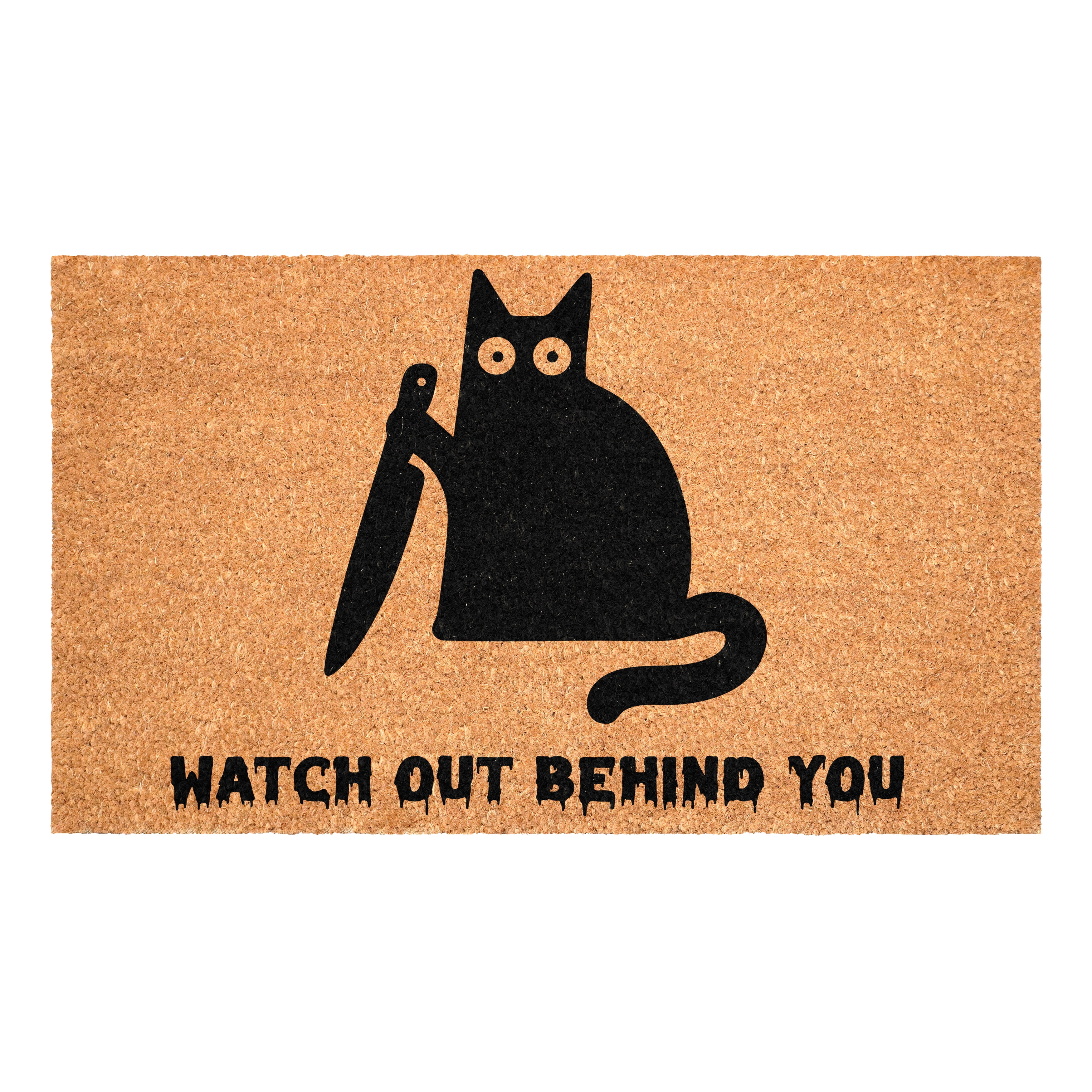 Watch Out Cat Doormat, 17" x 29"