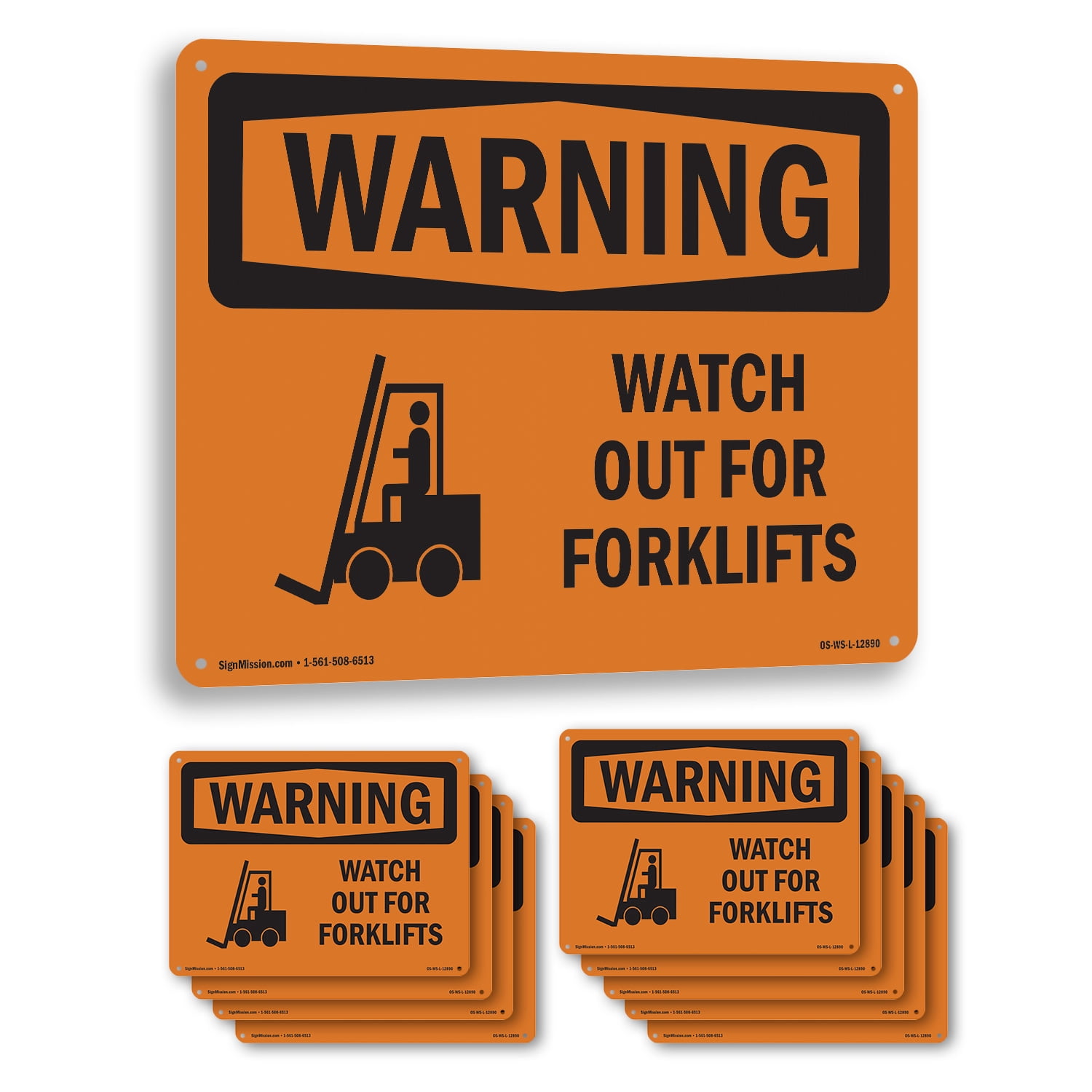 Watch Out For Forklifts OSHA WARNING Aluminum Sign 10 Inch x 7 Inch ...