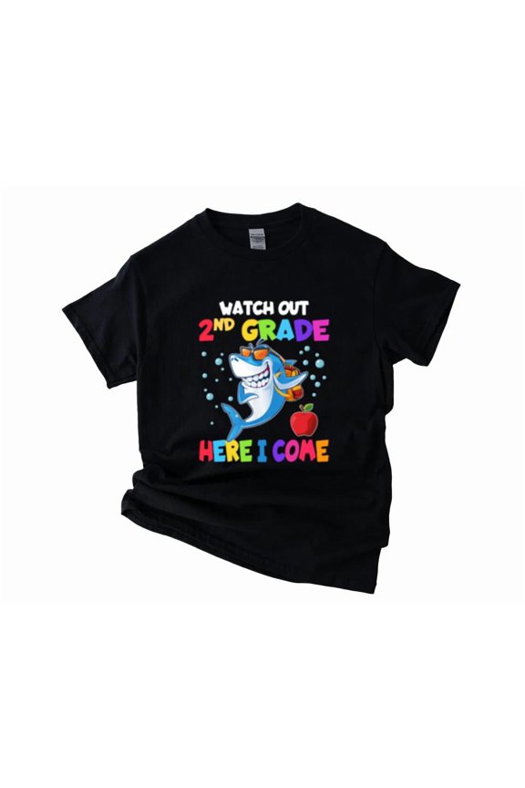 Watch Out Second Grade Here I Come Dabbing Shark Student Unisex T-Shirt