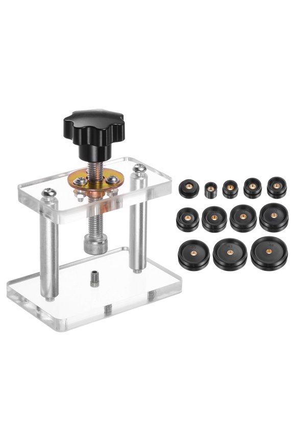 Watch Press Set Watch Back Case Screw Type With 12 Dies Watch Repair kit Acrylic Watch Press Tool
