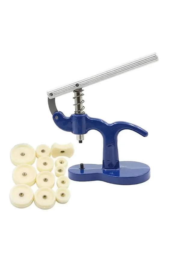 Watch Press Set with 12 Dies Blue Watch Back Case Closer Repair Tool Kit for Snap Back Watch Cases Watchmaker Professional Tool