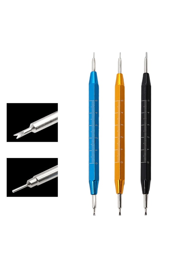 Watch Removal Tool Double Headed Ear Batch With Clear Scale Convenient Watch Strap Disassembly And Installation Black Fangkenuo