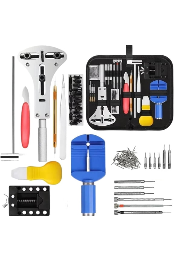 Watch Repair Kit,  Watch Battery Replacement Tool Kit Including Band Link Remover, Case Back Opener, Screwdriver, Spring Bar, Resizing Tool, Watch Adjustment Tool Kit