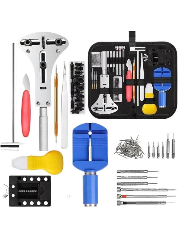 Watch Repair Kit, Watch Battery Replacement Tool Kit Including Band Link Remover, Case Back Opener, Screwdriver, Spring Bar, Resizing Tool, Watch Adjustment Tool Kit
