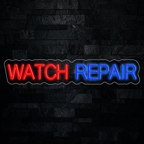 Watch Repair Neon LED Sign 27"L x 5"H #32855