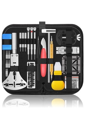 Watch Repair Tool Kit 147 PCS Professional Spring Bar Watch Band Link Pin Tools Set,Watch Repair Kit with Carrying Case,Band, Strap, Link Pin, Spring Bar, Back Remover & Replacement