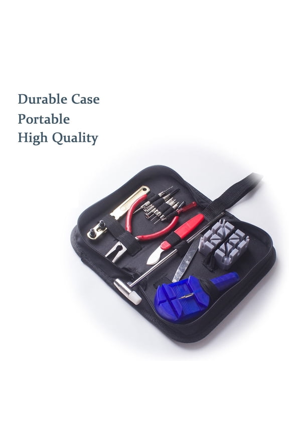 Watch Repair Tool Kit Set Zipper Bag Business Home Portable 16PCS