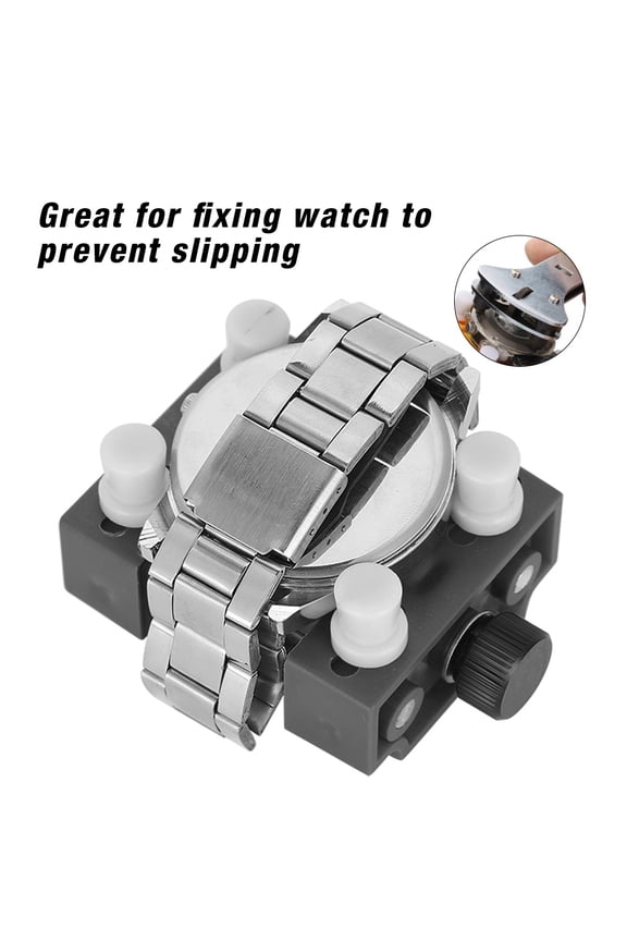 Watch Repair Wristwatch Repairing Vise Tool Open Case Holder Dial Fixer Black