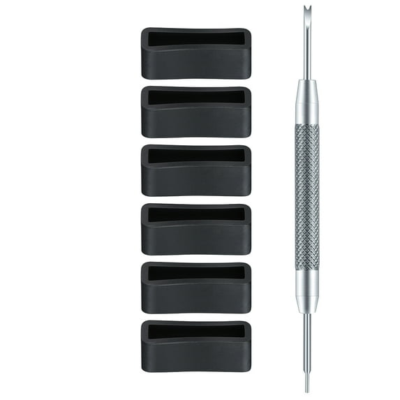 Watch Replacement Watch Bands Band Holder Loop Watch Strap Retainer Watch Holder Strap Black 3X1CM 10 Pcs