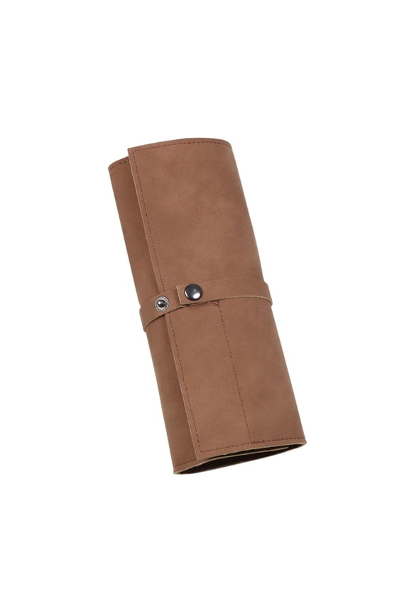 Watch Roll Handcrafted Storage Bag Carrying Case, Portable Watchband Organizers Holder in Waxed Canvas with Band Slots