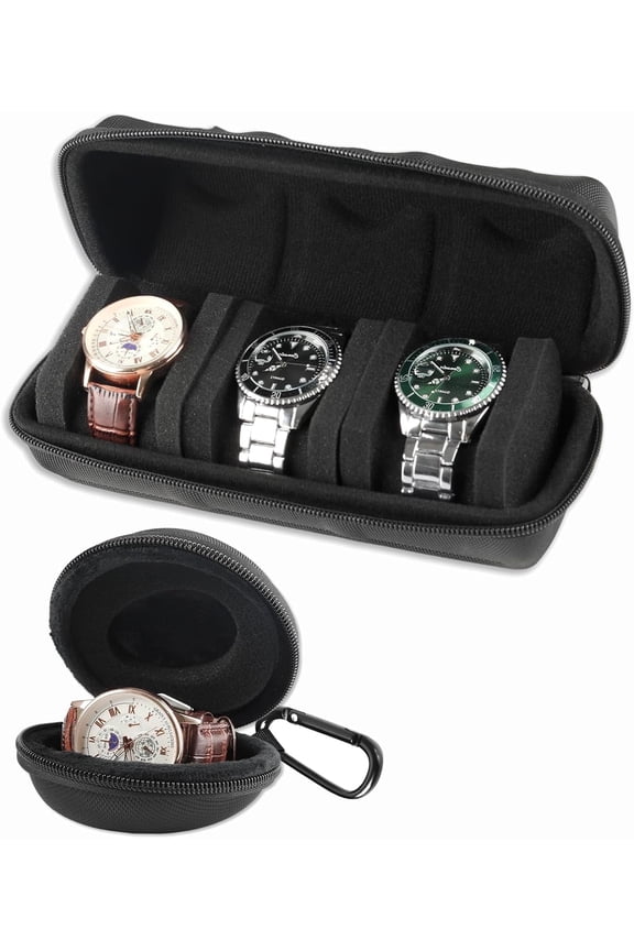 Watch Roll Travel Case Combo for Men and Women