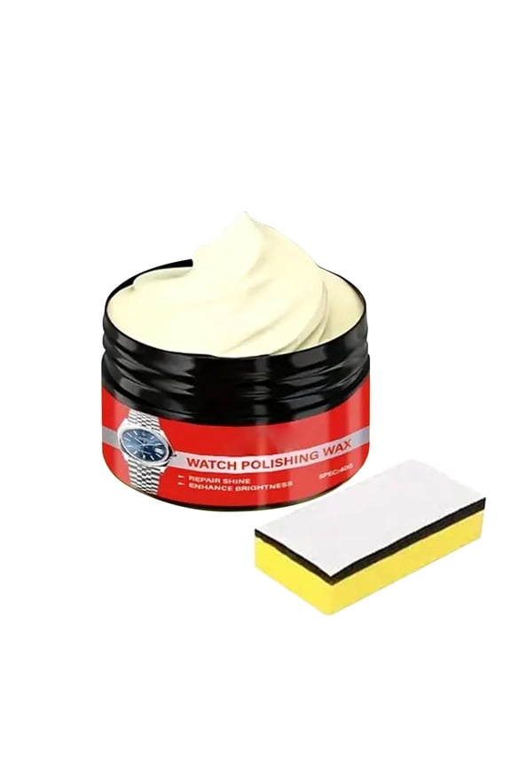 Watch Scratch Remover Crystal Repair Polish Kit Gentle Buffing Cream with Sponge Pad for Glass, Stainless Steel, Polymer | Restores Gloss & Transparency Z