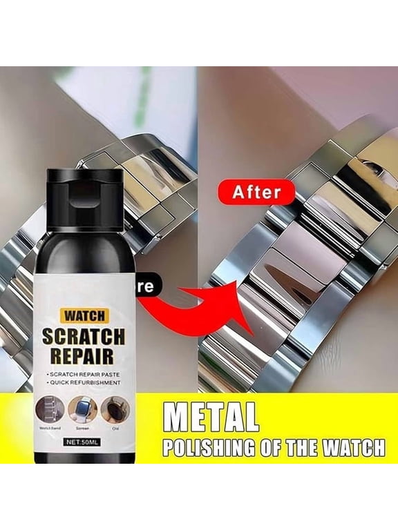 Watch Scratch Repair Paste 50ml Metal Polishing Cream Jewelry Watch Band Scratch Remover Oxidation Cleaner for Gold Silver Stainless Steel Accessories Shine Restoration DIY Maintenance Care Solution