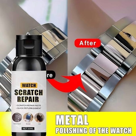 Watch Scratch Repair Paste Multi Purpose Metal Polishing Cream Scratch Oxidation Removal Non Abrasive Formula for Watches Jewelry Silverware Brass Fixtures Hardware Metal Care Supplies