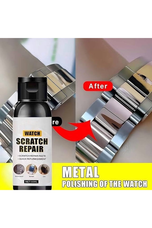 Watch Scratch Repair Paste Multi-Purpose Metal Polishing Cream for Watches Jewelry Metal Surfaces, Removes Scratches Oxidation, Quick Refurbishment, Safe for All Metals, DIY Jewelry Care Kit