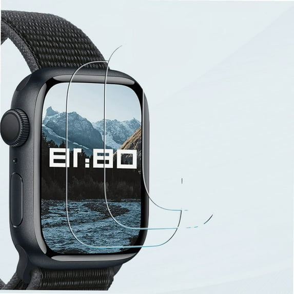 Watch Screen Protector Compatible for Apple Watch Series 7 45mm Soft TPU Full Cover, HD Clear, Smooth Touch, Anti-Fingerprint, Shock Proof and drop protection iwatch film - 4 Packs