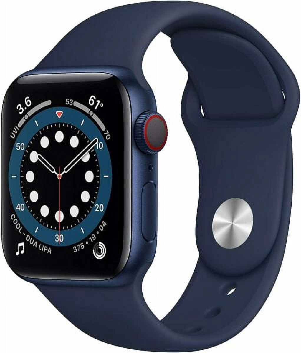 Watch Series 6 40mm Blue Aluminum Case with Deep Navy Sport Band GPS ...