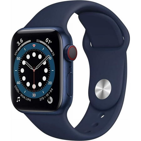 Watch Series 6 40mm Blue Aluminum Case with Deep Navy Sport Band GPS + Cellular M02R3LL/A