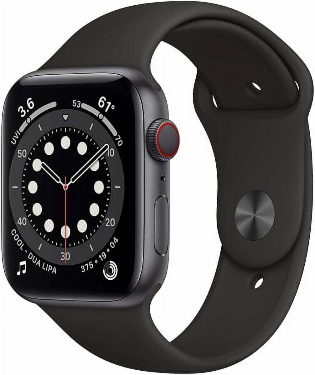 Watch Series 6 44mm Space Gray Aluminum Case with Black Sport Band