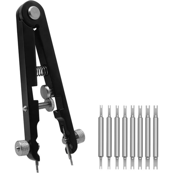 Watch Spring Bar Plier Tool Set Watchband Pliers with 10 Pins,Watch Wrist Ban Repair Remove Tool,Spring Plier Tweezer,Removal Tool for Watch Pin Strap Band Watch Link-Balck