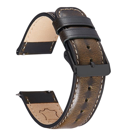 Watch Straps For Men 20 22mm Leather Watchband Soft Material Watch Band Fit For Samsung Fit For Huawei Watch