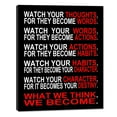 thumbnail image 1 of Watch Your Thoughts Motivational Classroom Poster Modern Canvas Prints Wall Art Paintings Ready to Hang for Office Living Room Home Decorations Stretched Pictures, 1 of 5