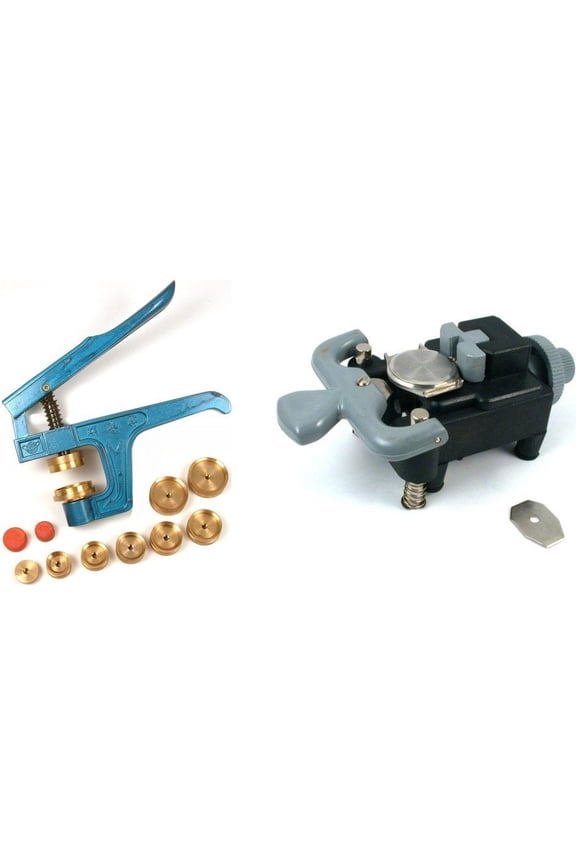 Watch Tools Case Back Repair Press Machine with 11 Dies Snap Opener Removal Kit