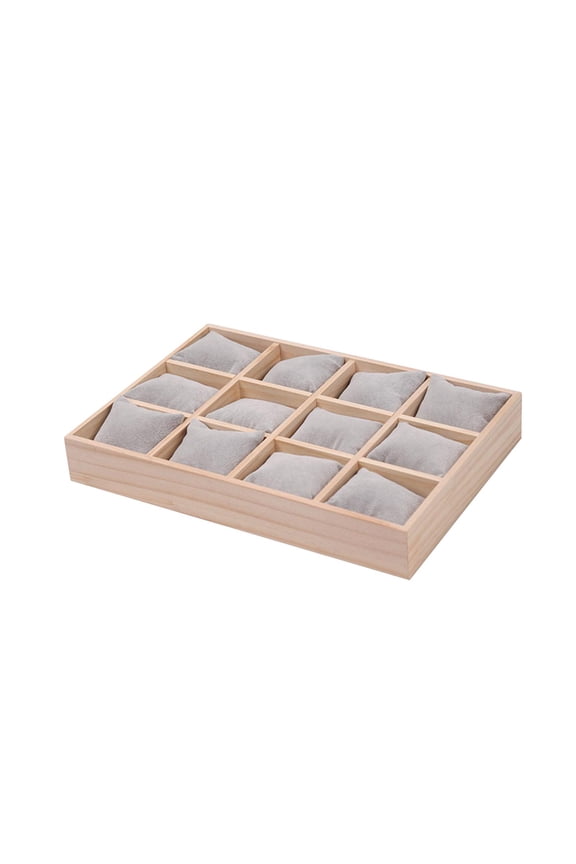 Watch Tray Stackable 12 Grids Watch Pillows Tray for Gifts Countertop Watches Velvet
