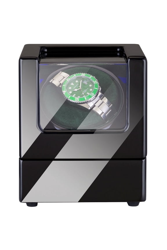 Watch Winder For Automatic Watches, 1+0 Storage, With Led Light
