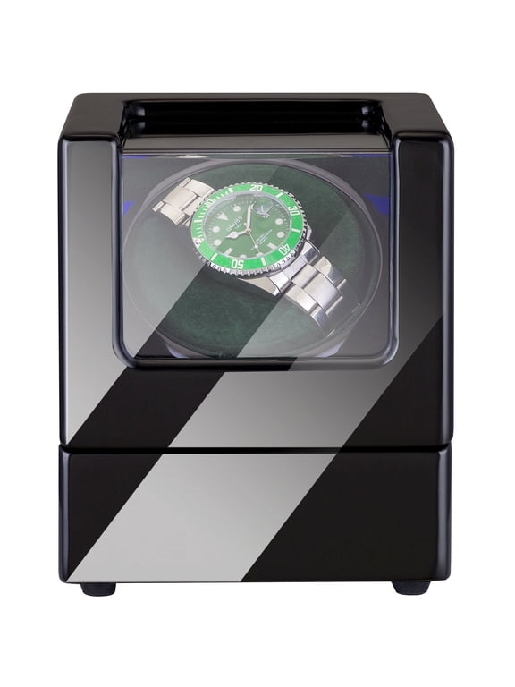Watch Winder For Automatic Watches, 1+0 Storage, With Led Light