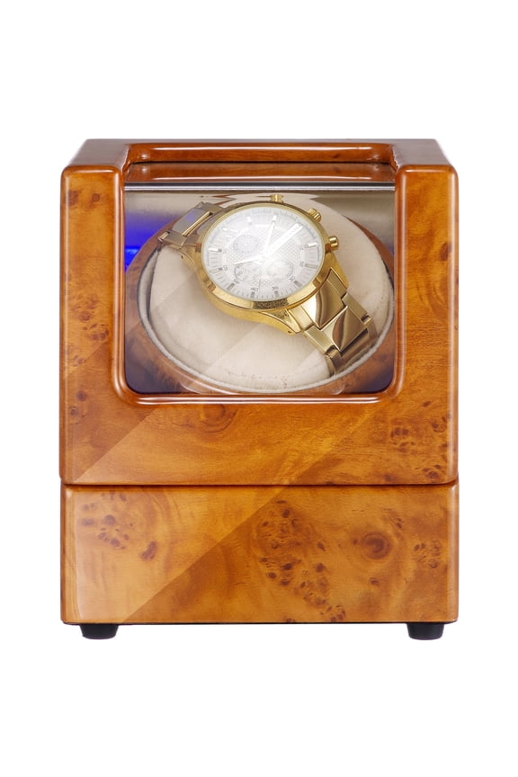 Watch Winder for Automatic Watches, 1+0 Storage, With LED Light