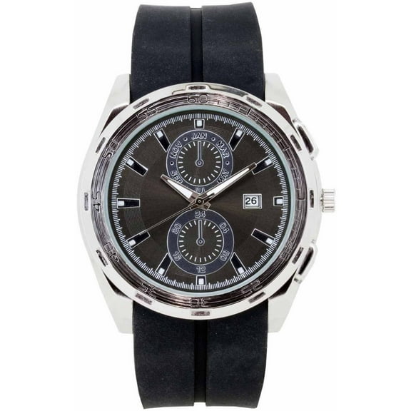 Watch Womens Analog Black 2-Eye Watch with Black Strap - 8894WM