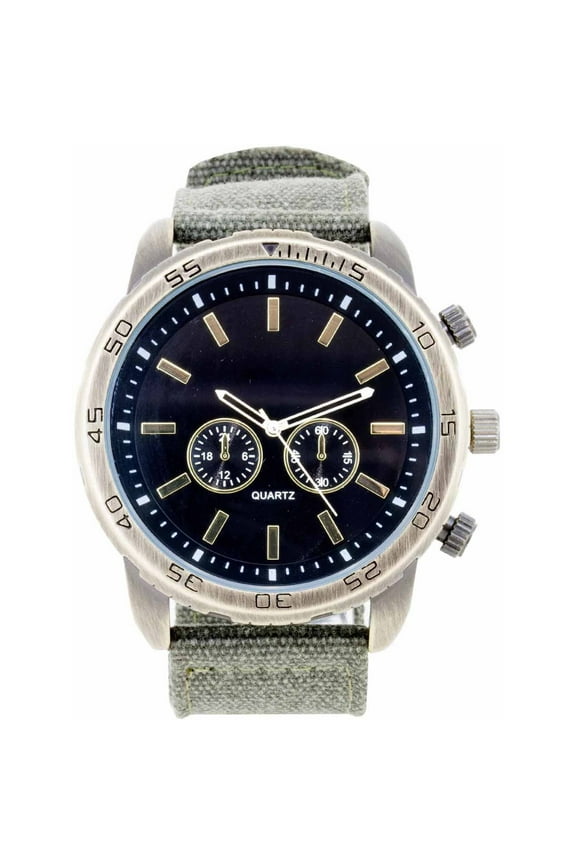 Watch Womens Bronze Canvas Watch with Bronze Faux Leather Band - 8868WM