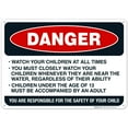 thumbnail image 1 of Watch Your Children At All Times You Must Closely Watch Your Children Sign, Pool Sign,, 1 of 1