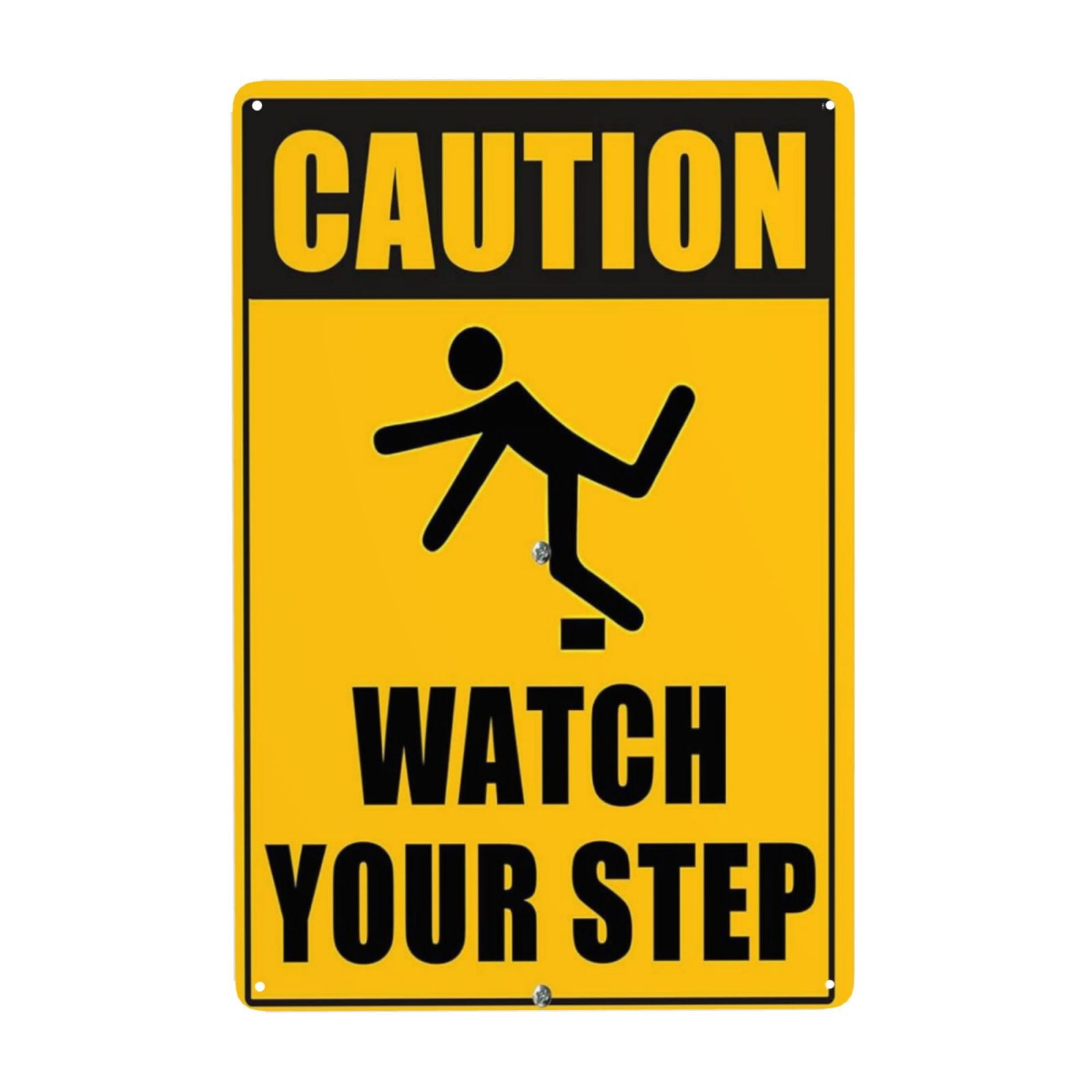Watch Your Step Sign Warning Metal Sign Vintage Sign Wall Decor for ...