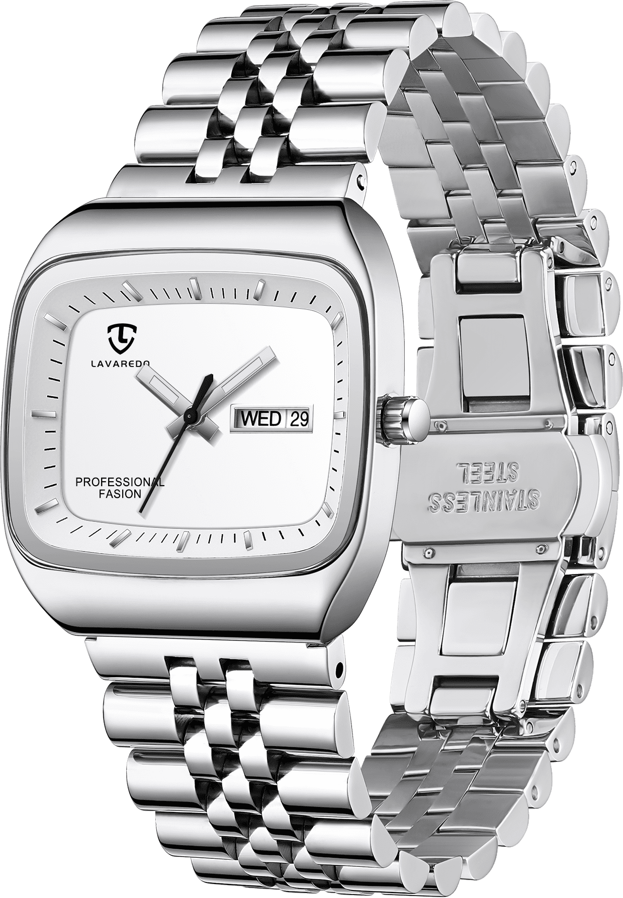 Watch for Men Luxury Casual Man Watches Waterproof Quartz Watch with Stainless Steel Strap,Rectangular Dial, Luminous Hands Birthday Gift for Men