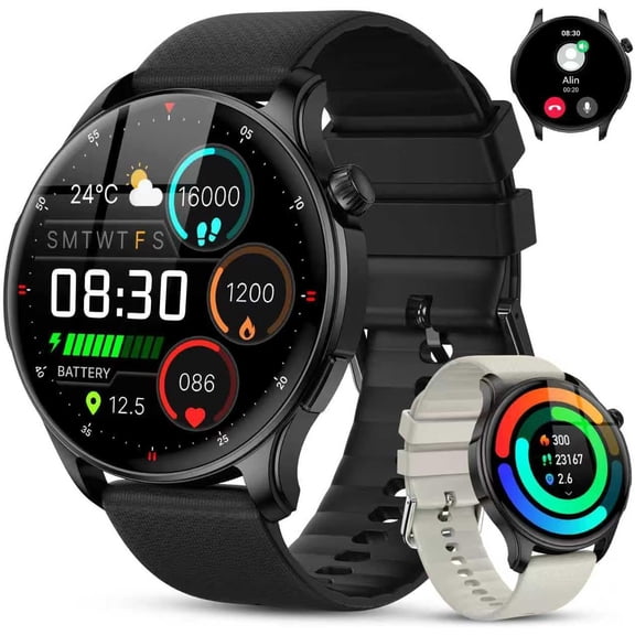 Watch for Men Women Fitness: Make Answer Call Digital Mens Watches Running Pedometer Step Smartwatch Phone Compatible Sleep SpO2
