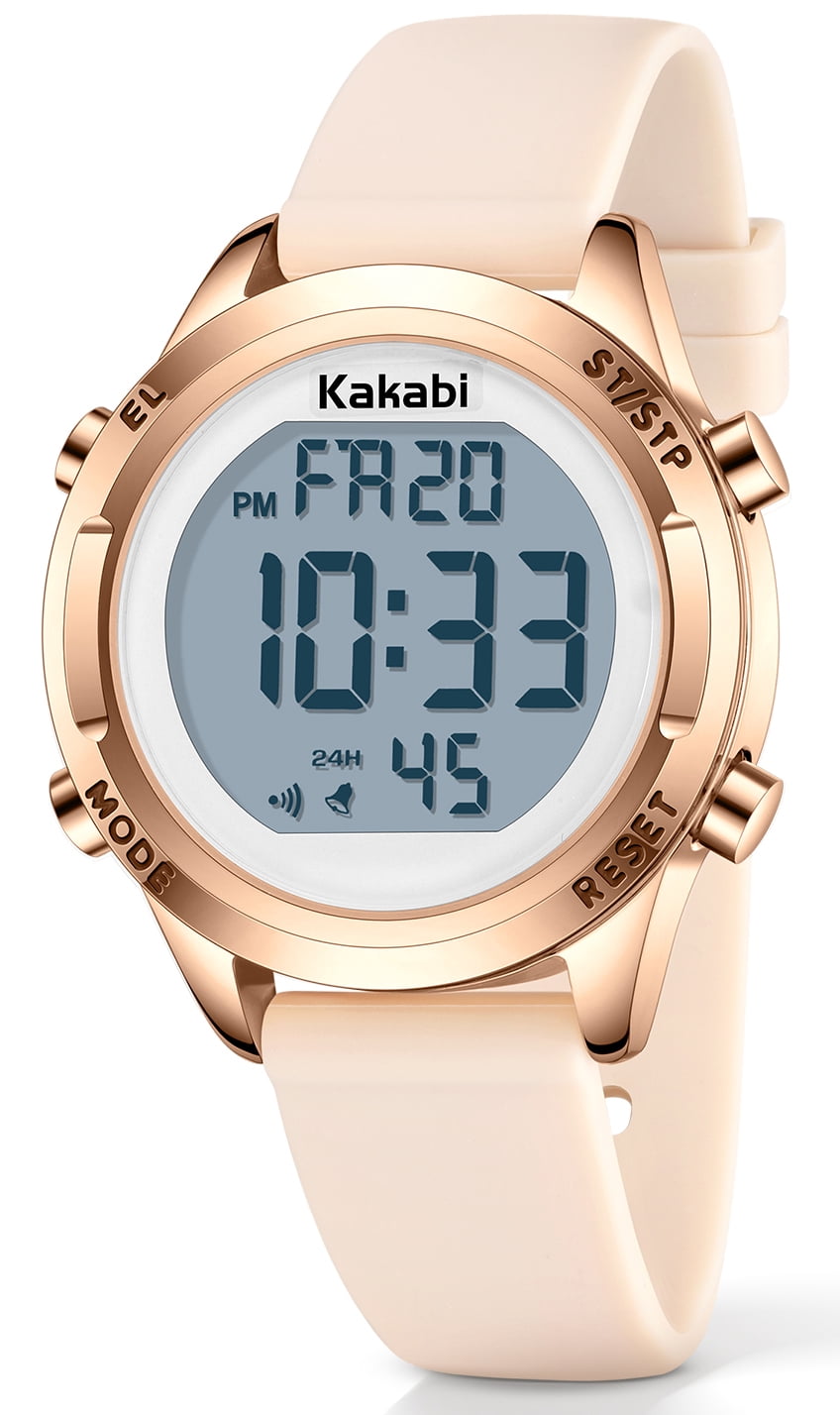 Watch for Women,Digital Sport Women Wristwatch with Silicone Strap ...