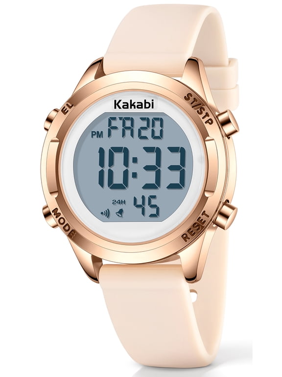 Watch for Women,Digital Sport Women Wristwatch with Silicone Strap Alarm/Stopwatch/Back Light Birthday Gifts for Women