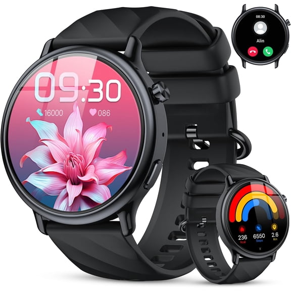 Watch for Women Fitness : Digital Mens Watches Make Answer Call Smartwatch for Phone Compatible Step Running Pedometer Sleep SpO2