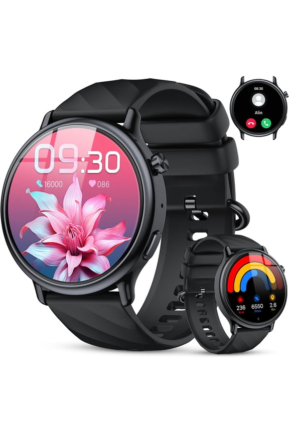 Watch for Women Fitness : Digital Mens Watches Make Answer Call Smartwatch for Phone Compatible Step Running Pedometer Sleep SpO2