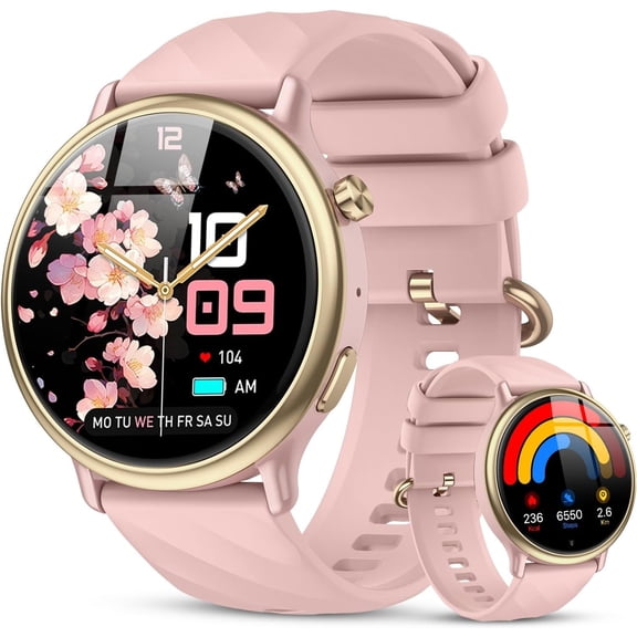 Watch for Women Fitness : Digital Mens Watches Make Answer Call Smartwatch for Phone Compatible Step Running Pedometer Sleep SpO2