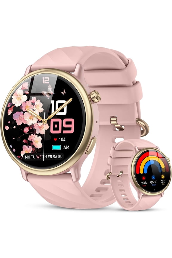 Watch for Women Fitness : Digital Mens Watches Make Answer Call Smartwatch for Phone Compatible Step Running Pedometer Sleep SpO2