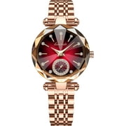 Watch for Women Round Quartz Waterproof Wristwatches Luxury Jewelry Design Women Watches Stainless Steel Band Ladies Watch Gift for Women