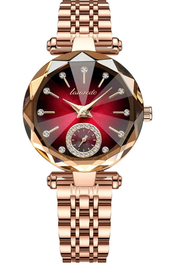 Watch for Women Round Quartz Waterproof Wristwatches Luxury Jewelry Design Women Watches Stainless Steel Band Ladies Watch Gift for Women