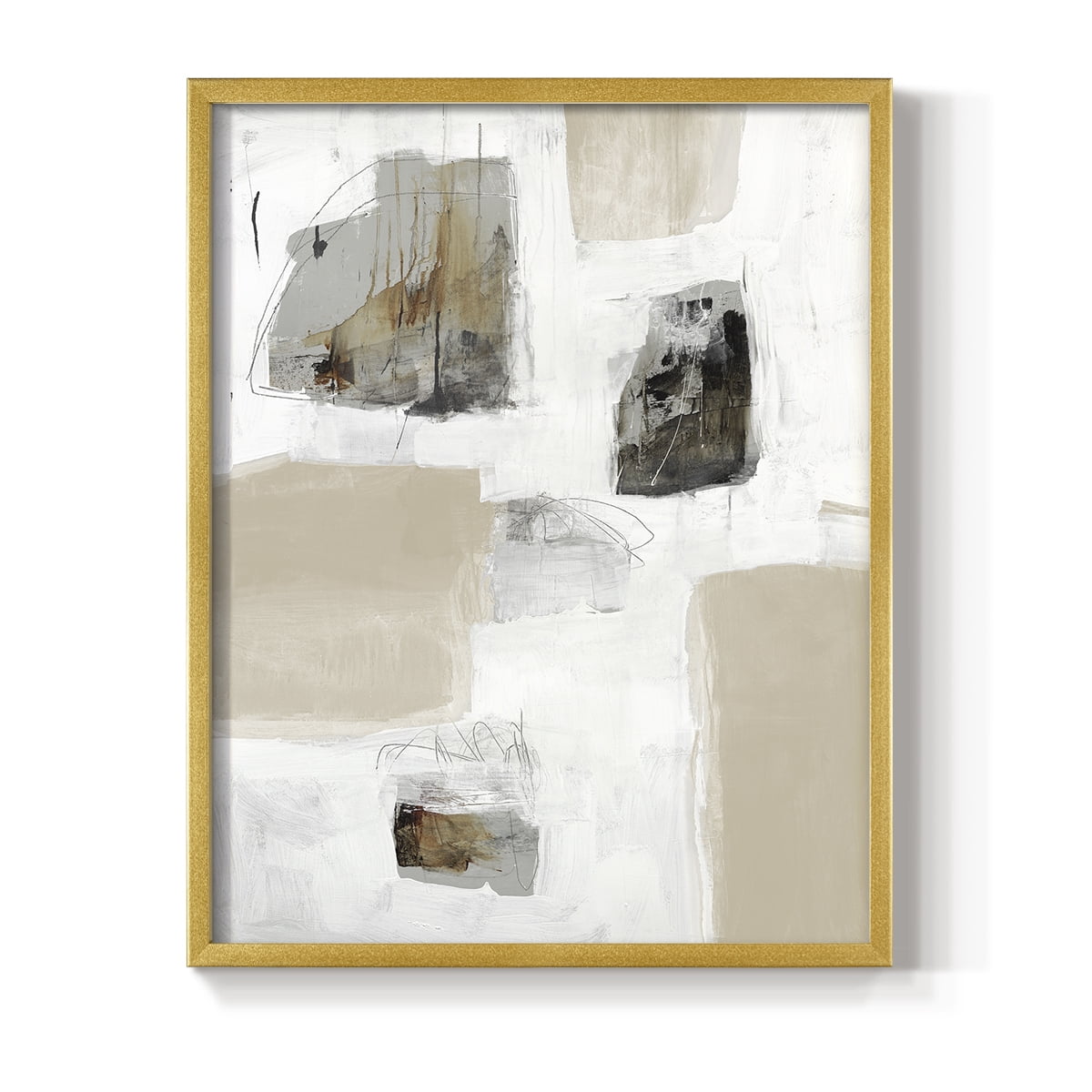 Watch from the Window II V30 Framed Print in Gold Solid Wood 11 x 14 Framed Print