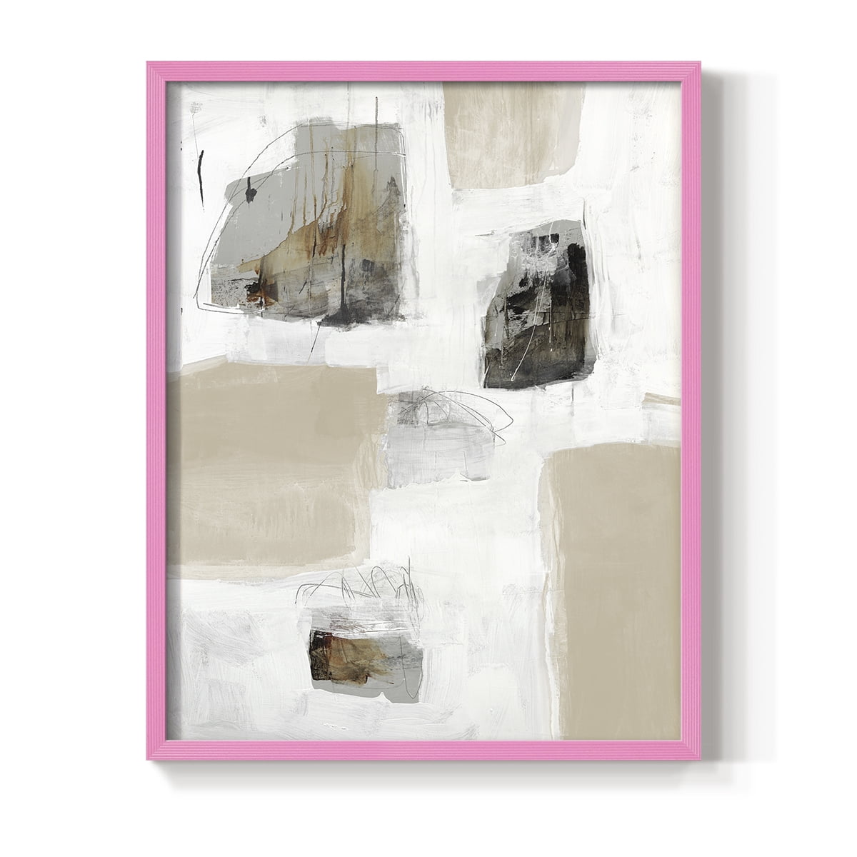 Watch from the Window II V30 Framed Print in Pink Solid Wood 11 x 14 Framed Print