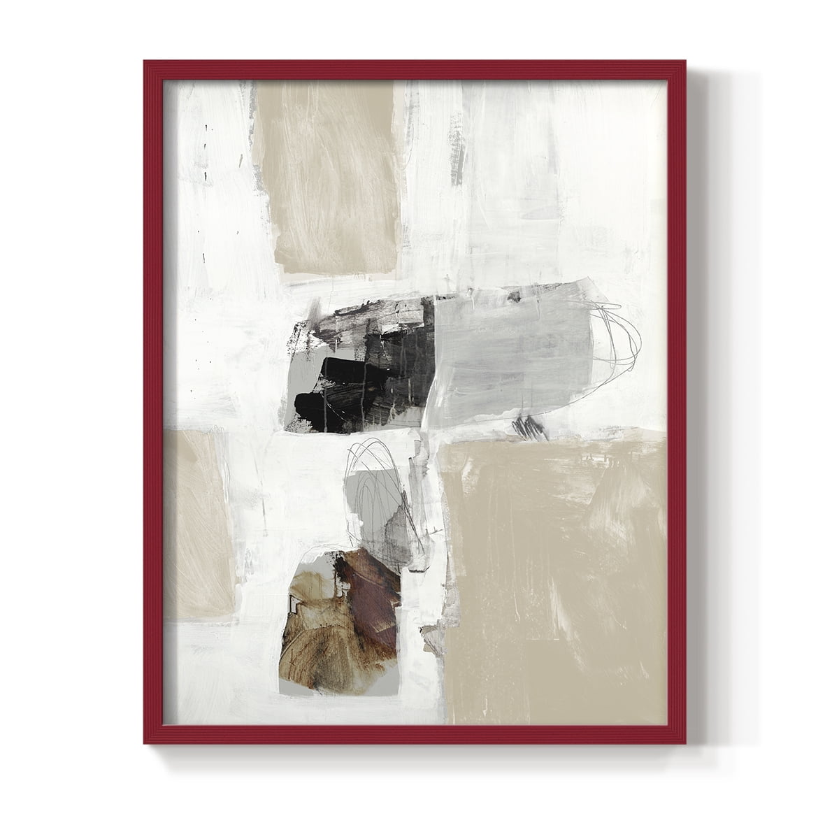 Watch from the Window III V30 Framed Print in Red Solid Wood 8 x 10 Framed Print