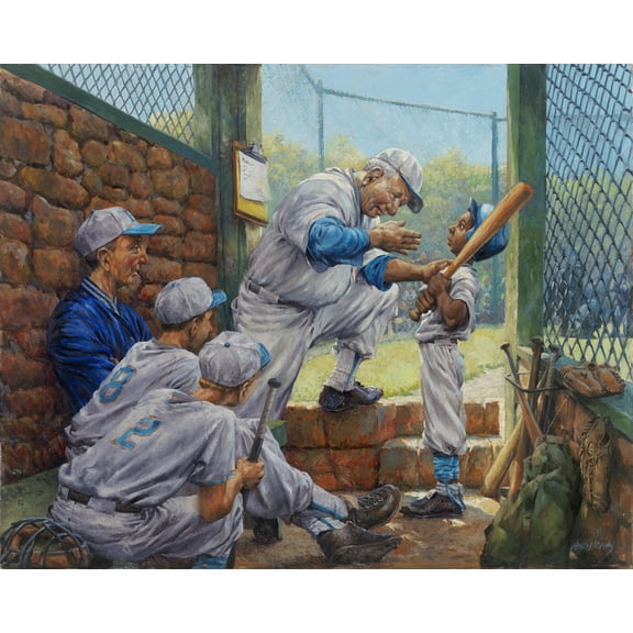 Watch The High Inside Pitch by Andy Thomas - Canvas Giclee Limited Edition Signed & Numbered 500 24x30 - 1 Unit per pack
